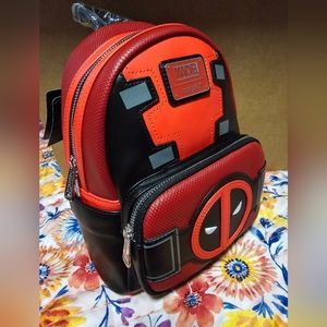 Loungefly deadpool marvel mini backpack bag nwt